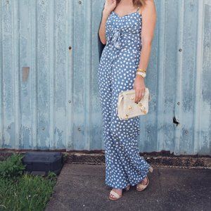 NWT Anthropologie + Whit Two Polkadot Jumpsuit
